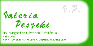 valeria peszeki business card