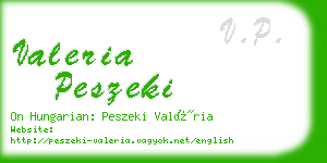 valeria peszeki business card